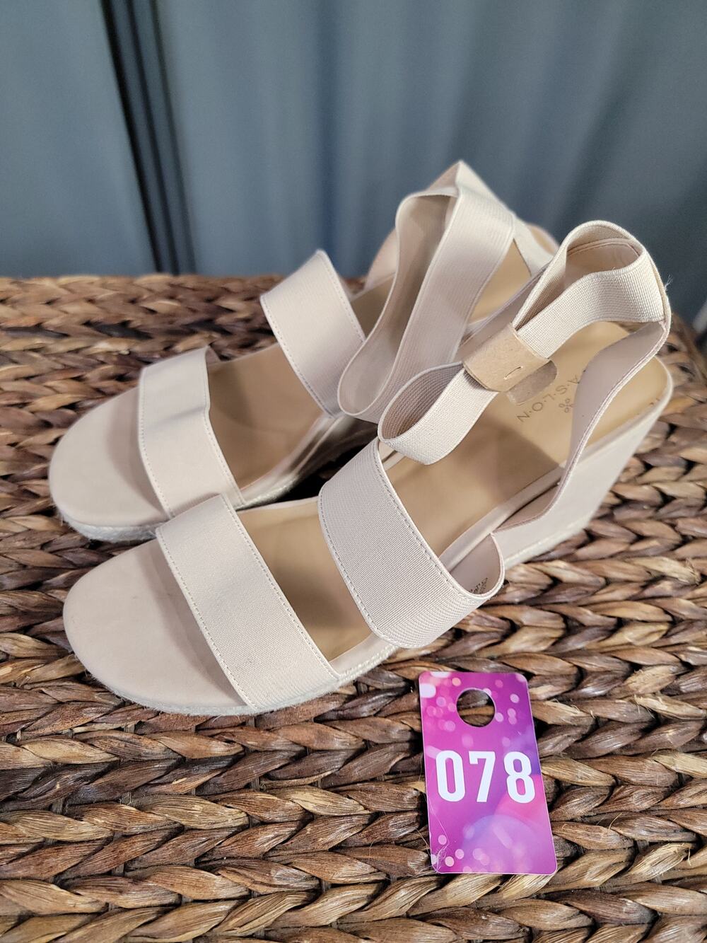 Caslon Cnleona-Fab Women's 11 M Ivory Synthetic Slip-On Espadrille Wedge Sandals